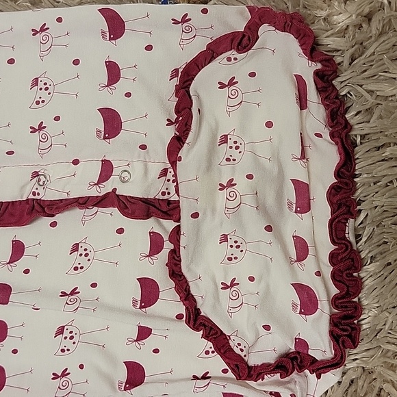 Kickee Pants | Berry Chicken Infant Layette Gown - Picture 5 of 10